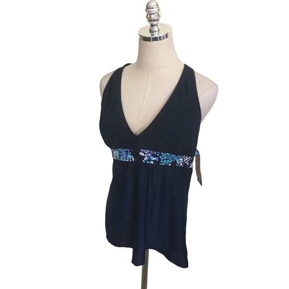 C9 Champion Swimsuit Top Women's Size XL Navy Blue Stretch - Picture 2 of 7